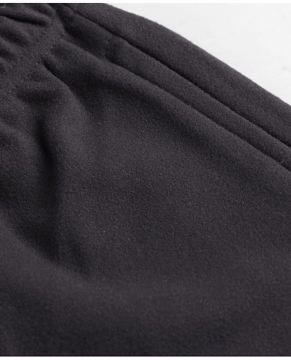 Babyhug Velour Knit Full Length Solid Pant - Black
