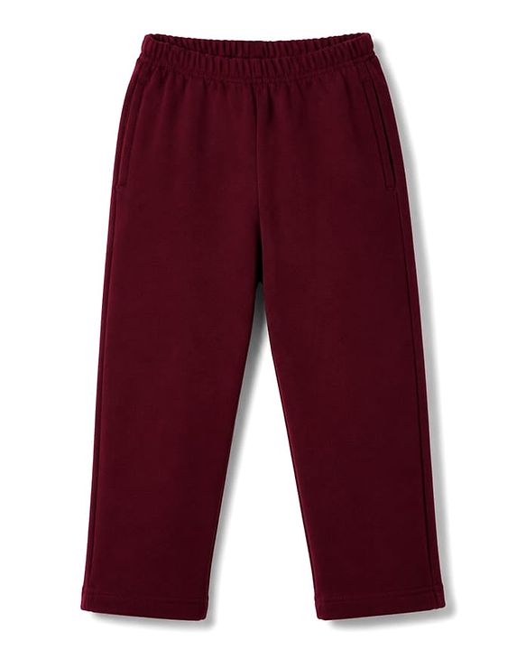 Babyhug Velour Knit Full Length Solid Pant - Black
