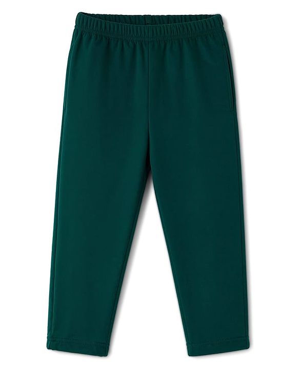 Babyhug Velour Knit Full Length Solid Pant - Black