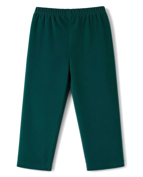 Babyhug Velour Knit Full Length Solid Pant - Black