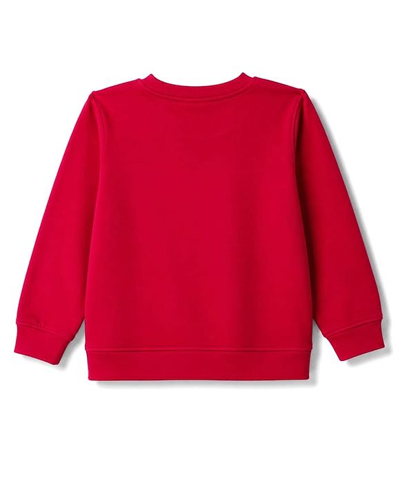 Babyhug Velour Full Sleeves Winter Wear Set With Heart Foil Print - Fuchsia