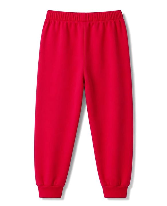 Babyhug Velour Full Sleeves Winter Wear Set With Heart Foil Print - Fuchsia