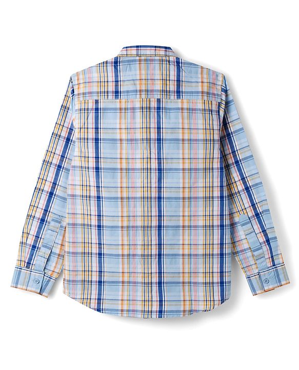 Pine Kids Cotton Woven Half Sleeves Checks Shirt With Printed T-Shirt - Multicolor