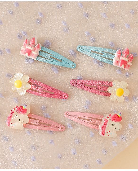 Babyhug Free Size Snap Clips With Applique - Multicolor