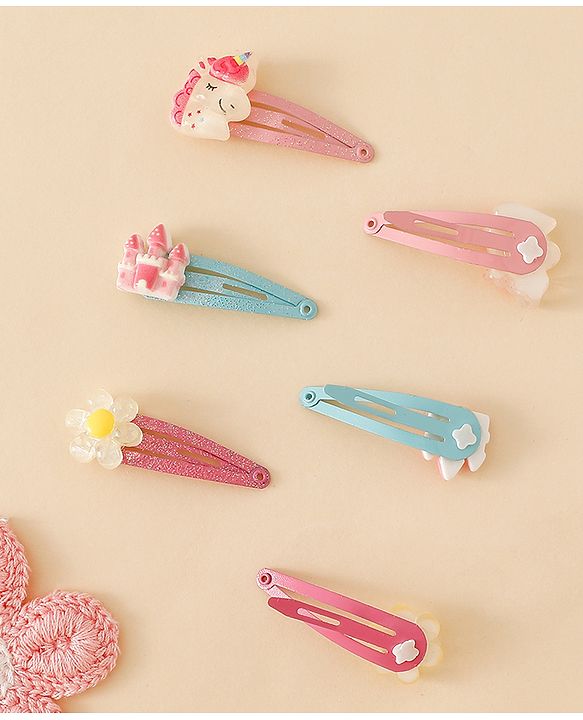 Babyhug Free Size Snap Clips With Applique - Multicolor