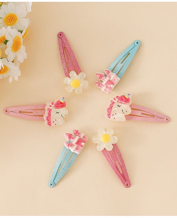 Babyhug Free Size Snap Clips With Applique - Multicolor