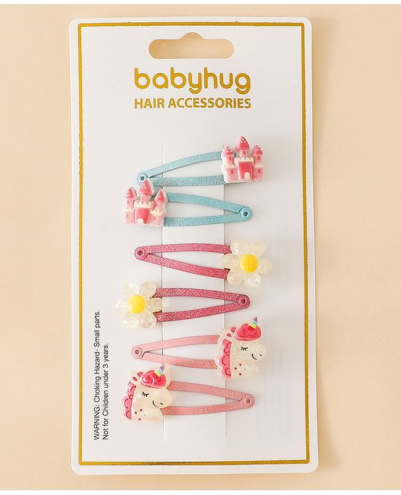 Babyhug Free Size Snap Clips With Applique - Multicolor
