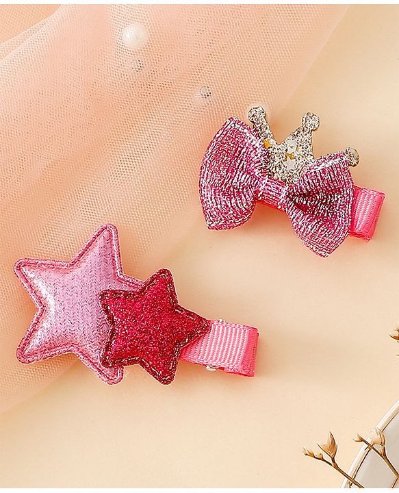 Babyhug Free Size Hair Pins And Clips - Pink
