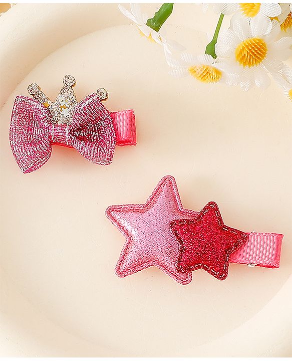 Babyhug Free Size Hair Pins And Clips - Pink