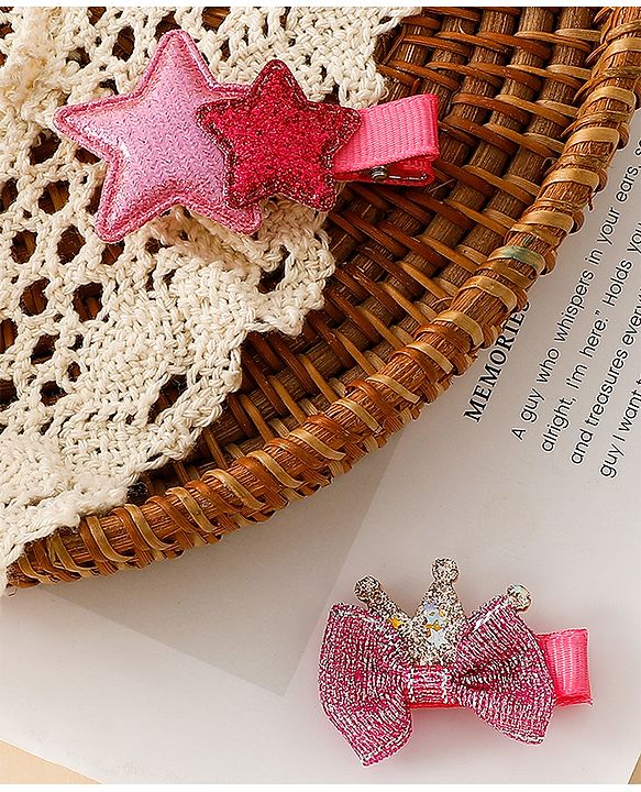 Babyhug Free Size Hair Pins And Clips - Pink