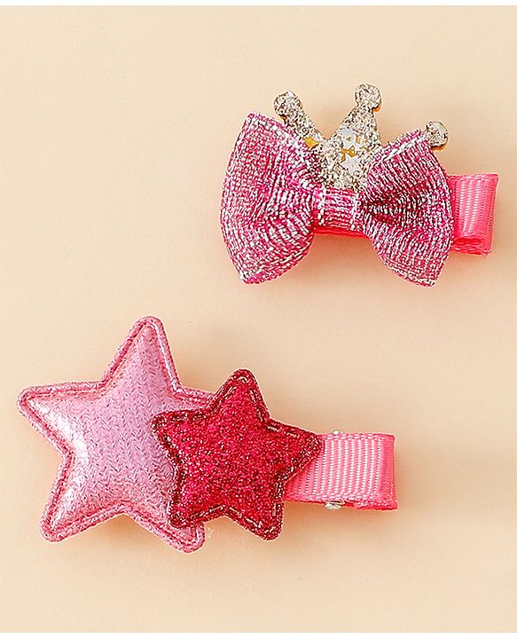 Babyhug Free Size Hair Pins And Clips - Pink