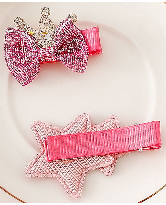 Babyhug Free Size Hair Pins And Clips - Pink