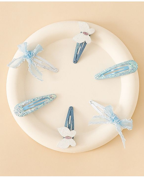 Babyhug Free Size Snap Clips With Applique - Blue