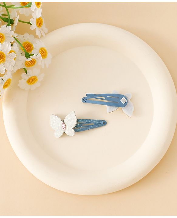 Babyhug Free Size Snap Clips With Applique - Blue