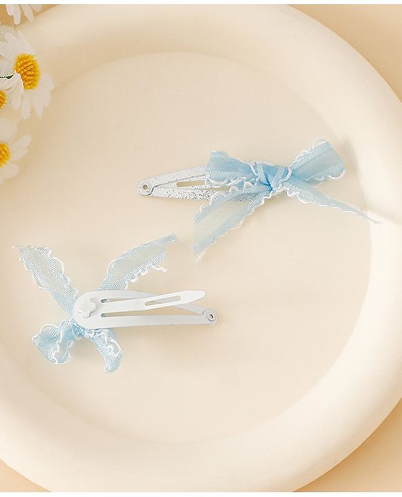 Babyhug Free Size Snap Clips With Applique - Blue
