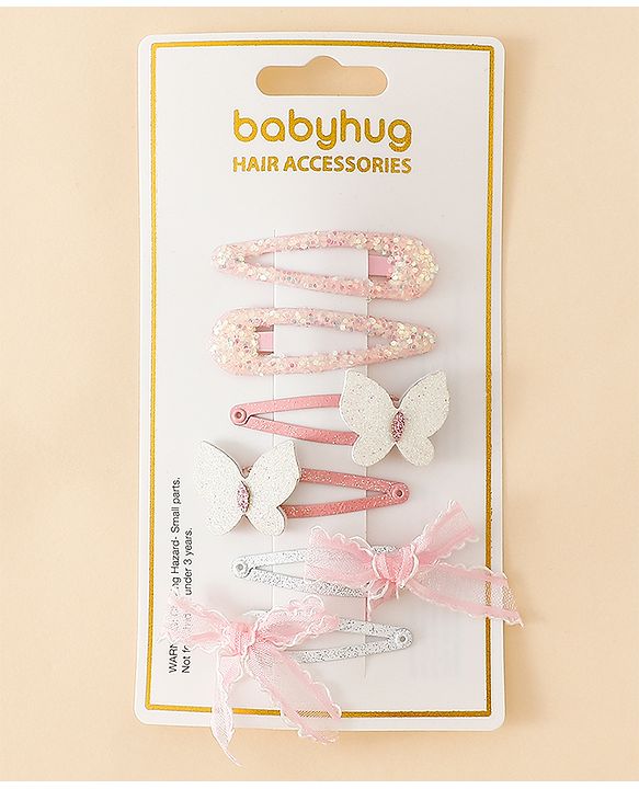 Babyhug Free Size Snap Clips With Applique - Blue