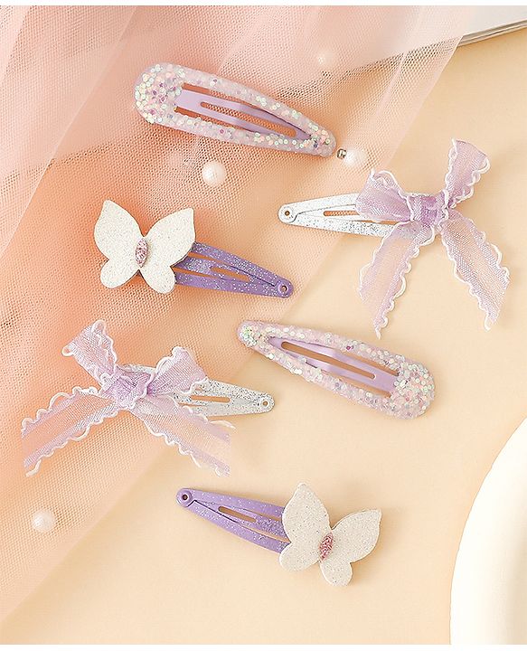 Babyhug Free Size Snap Clips -Purple
