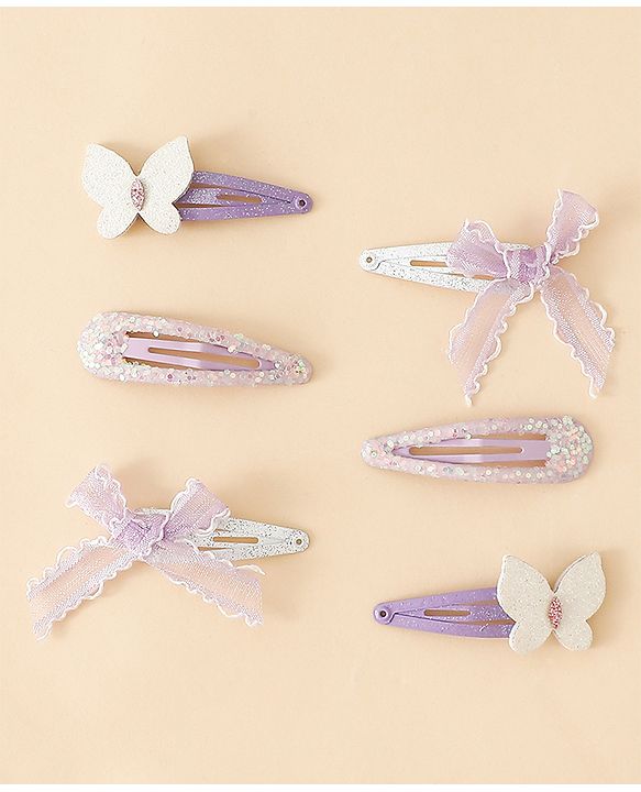 Babyhug Free Size Snap Clips -Purple