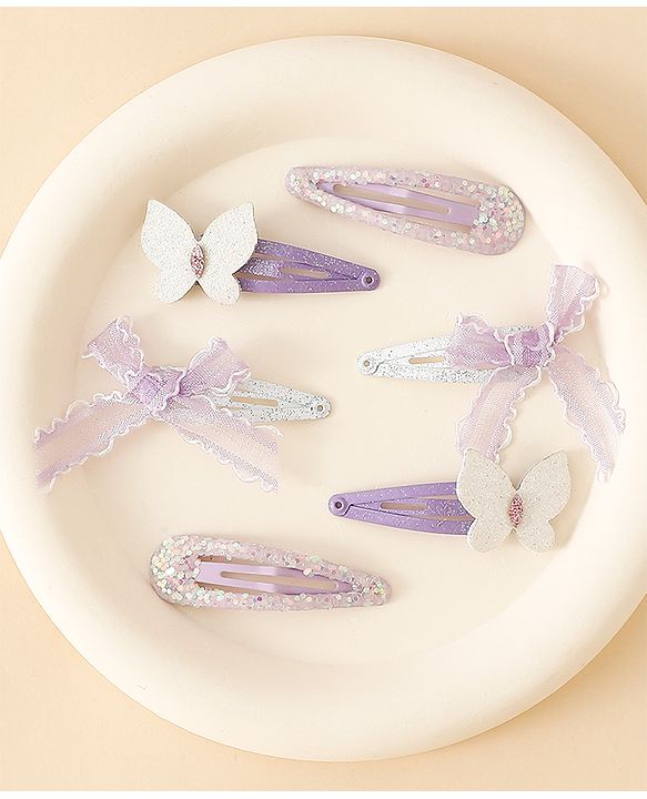 Babyhug Free Size Snap Clips -Purple