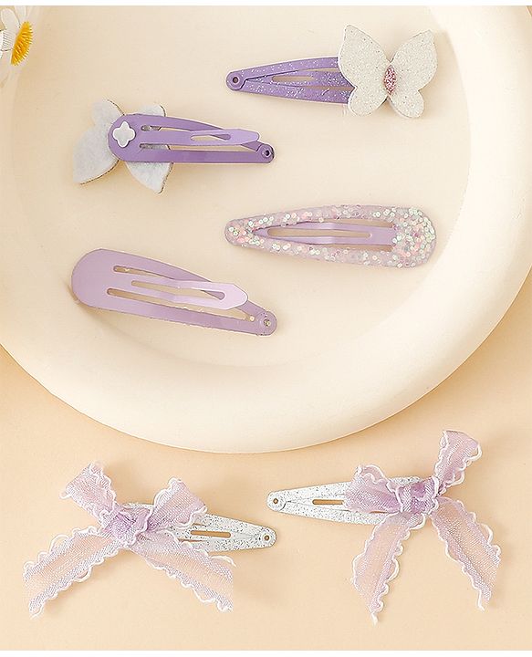 Babyhug Free Size Snap Clips -Purple