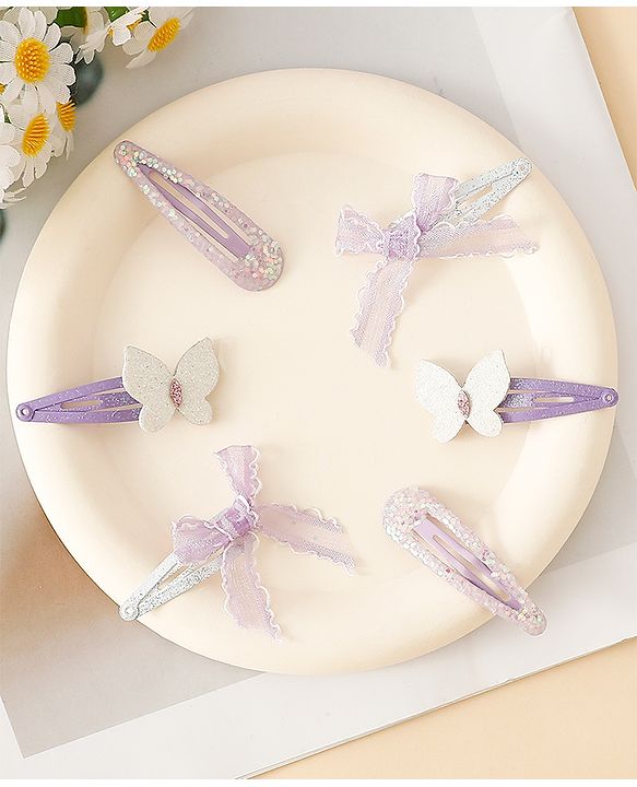Babyhug Free Size Snap Clips -Purple