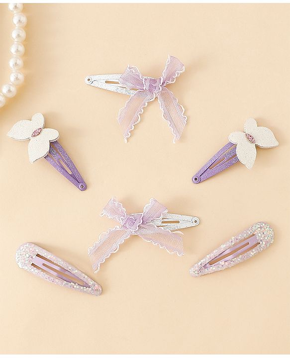 Babyhug Free Size Snap Clips -Purple