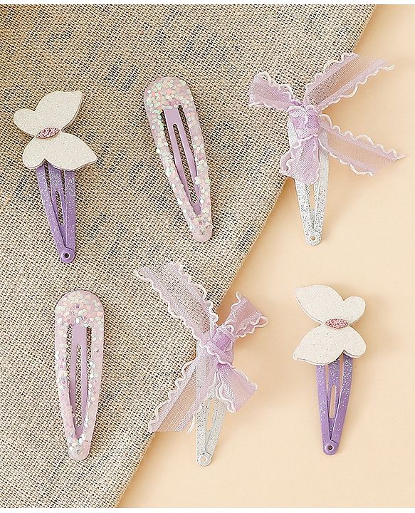 Babyhug Free Size Snap Clips -Purple