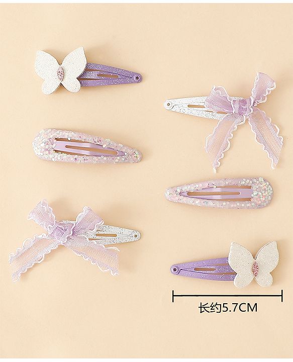 Babyhug Free Size Snap Clips -Purple