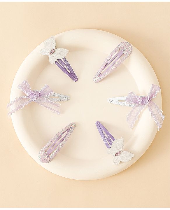 Babyhug Free Size Snap Clips -Purple