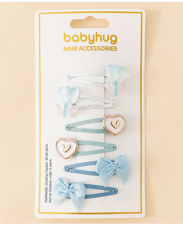 Babyhug Free Size Snap Clips - Blue