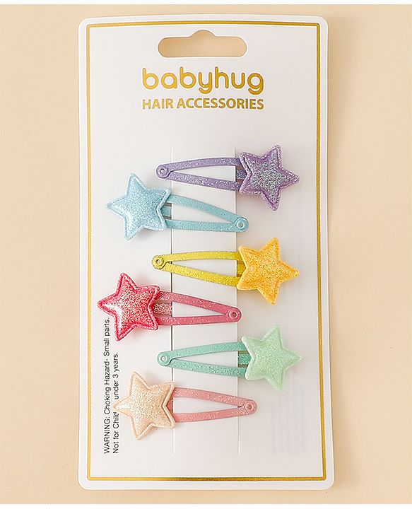 Babyhug Free Size Snap Clips With Applique - Multiclor