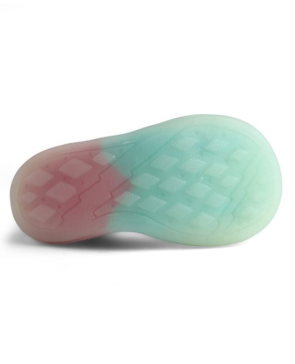 Cute Walk by Babyhug Slip on Sock Shoes with Unicorn & Polka Dot Print - Sea Green