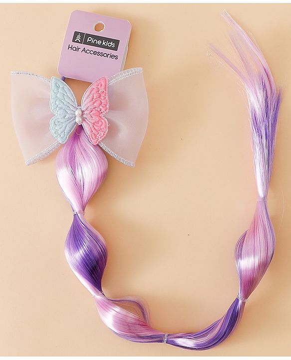Pine Kids Free Size Hair Extensions - Purple