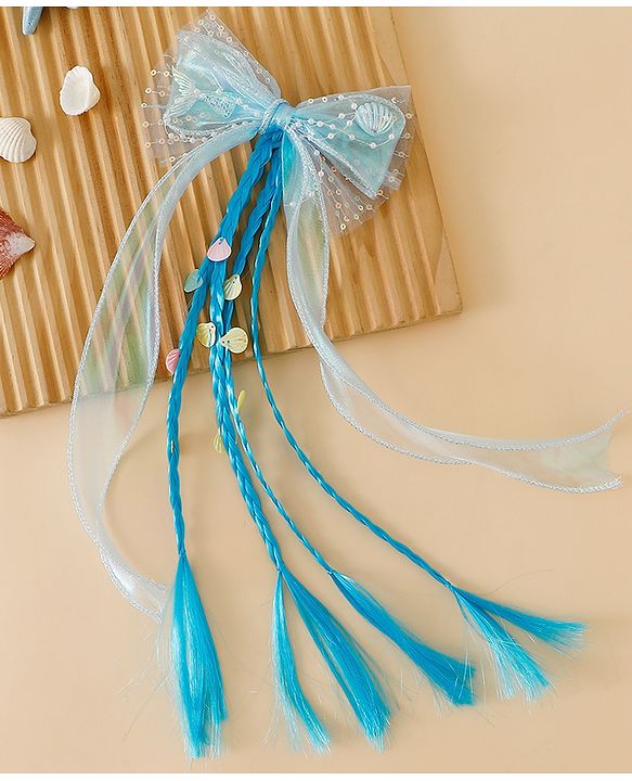 Pine Kids Free Size Hair Extensions - Blue