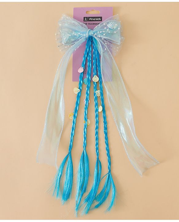 Pine Kids Free Size Hair Extensions - Blue
