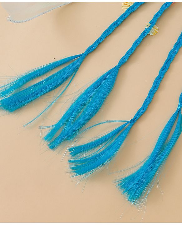 Pine Kids Free Size Hair Extensions - Blue