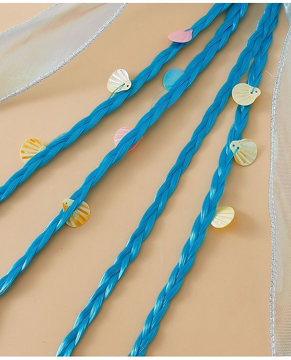 Pine Kids Free Size Hair Extensions - Blue