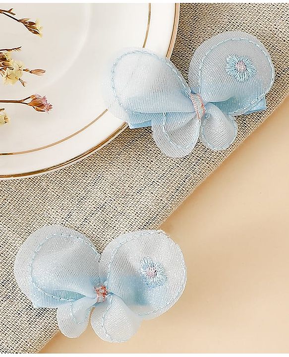 Babyhug Free Size Bow & Butterfly Clips - Purple