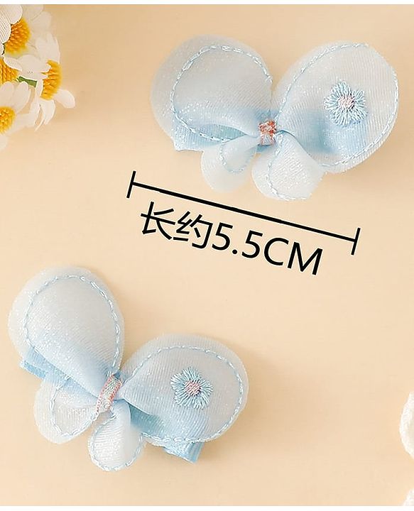 Babyhug Free Size Bow & Butterfly Clips - Purple