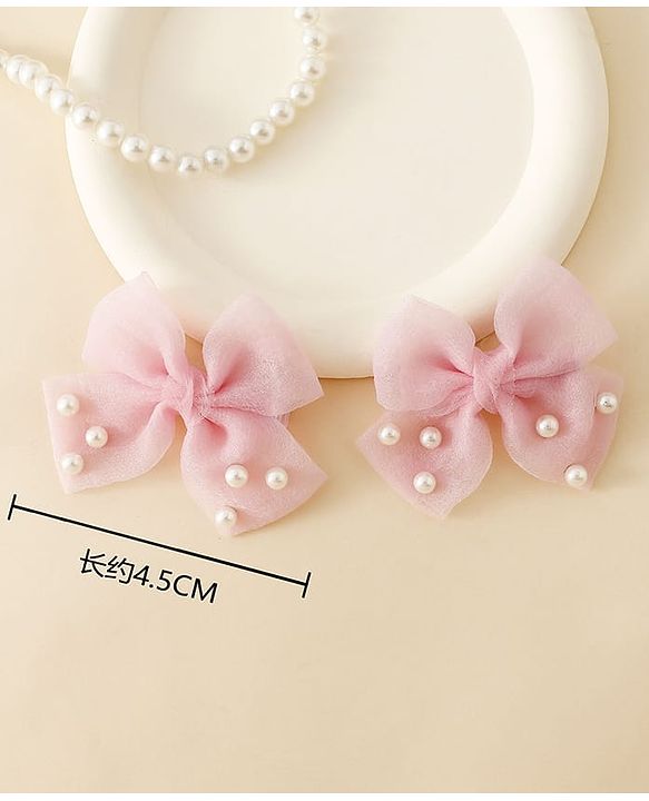 Babyhug Free Size Bow & Butterfly Clips - Pink