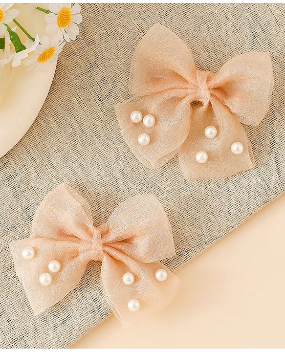 Babyhug Free Size Bow & Butterfly Clips - Pink