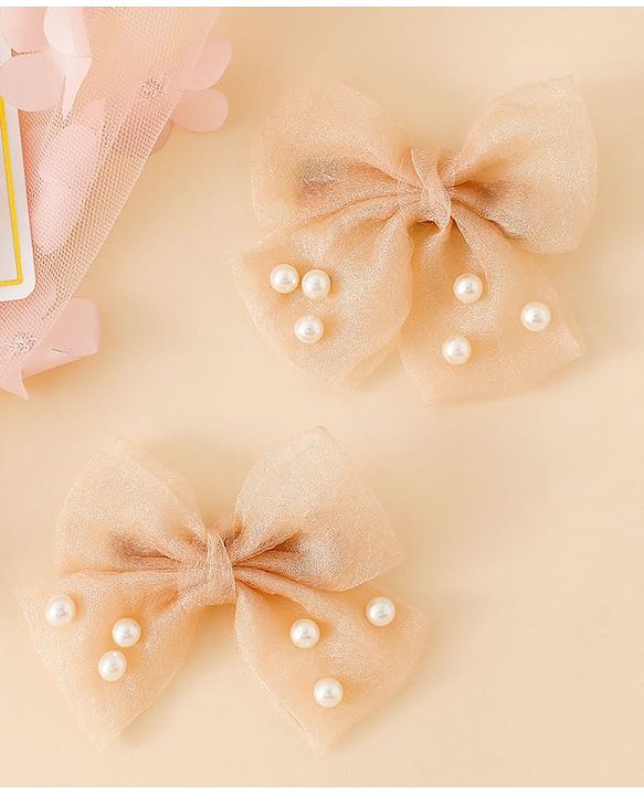Babyhug Free Size Bow & Butterfly Clips - Pink