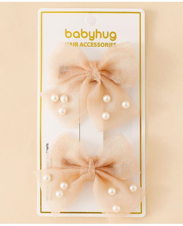 Babyhug Free Size Bow & Butterfly Clips - Pink