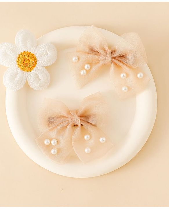 Babyhug Free Size Bow & Butterfly Clips - Pink