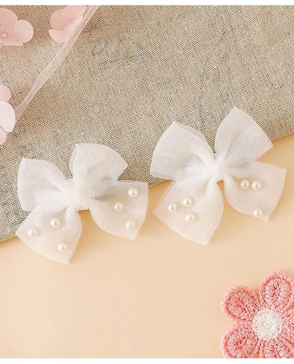 Babyhug Free Size Bow & Butterfly Clips - Pink