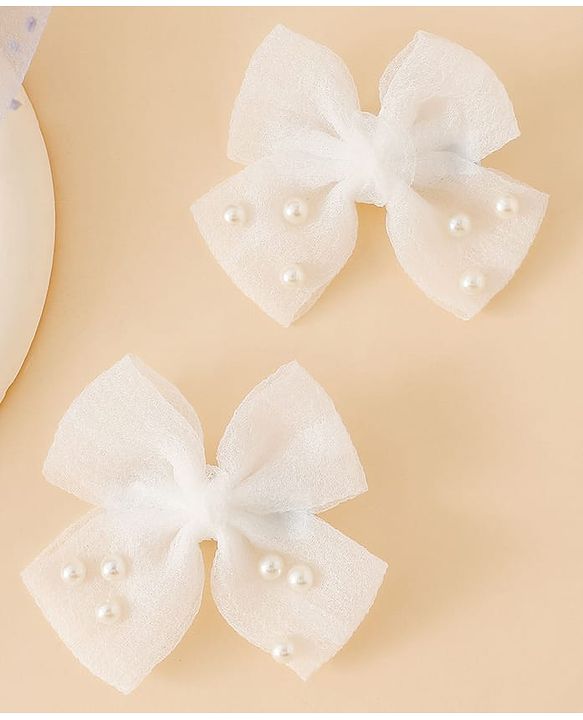 Babyhug Free Size Bow & Butterfly Clips - Pink