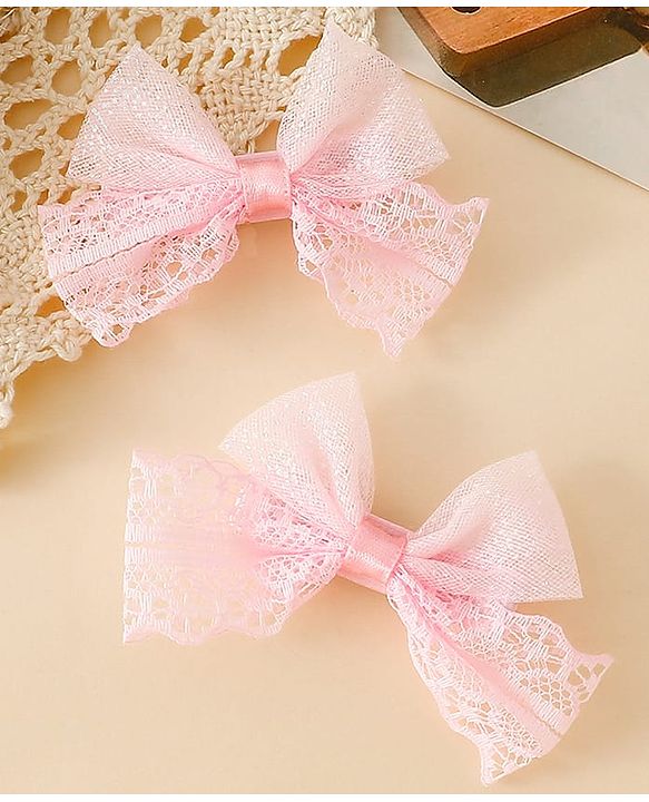 Babyhug Free Size Bow & Butterfly Clips - White