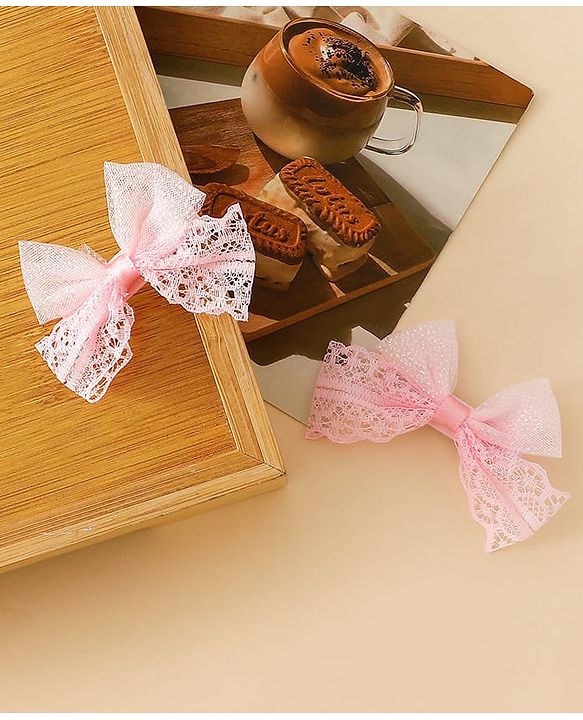Babyhug Free Size Bow & Butterfly Clips - White