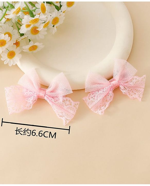 Babyhug Free Size Bow & Butterfly Clips - White
