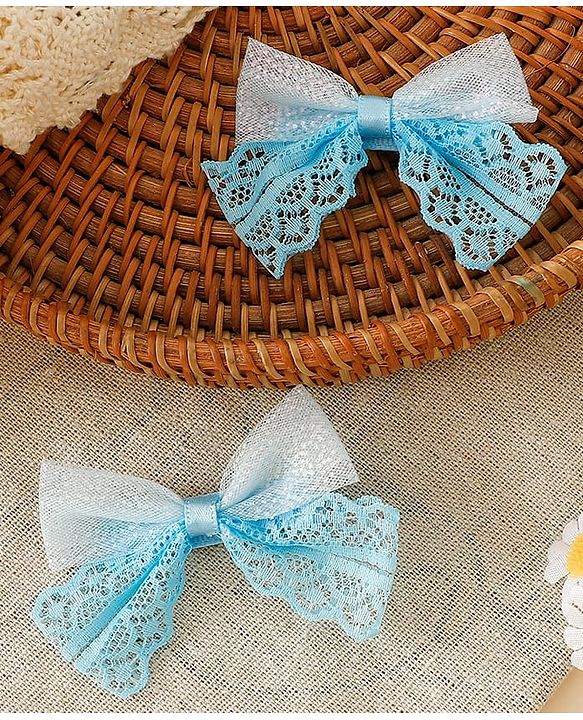 Babyhug Free Size Bow & Butterfly Clips - White
